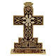 Standing brown cross, enamelled on both sides, 10x7 cm s1