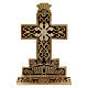 Standing brown cross, enamelled on both sides, 10x7 cm s4