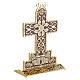 Table cross in enameled brown front back 10x7 cm s3