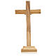 Crocifisso base legno ulivo Gesù metallo 16 cm s4