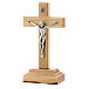 Table crucifix in olive wood metal Christ 12 cm s2