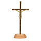 Crocifisso tavolo dorato metallo 12 cm s4