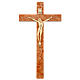 Crucifix en bois de racine doré s1