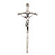 Crucifixo peitoral prateado 12 cm s1