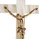 Crucifix en simili nacre corps du Christ en métal doré s2