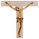 Crucifixo imitação madrepérola marfim corpo metal dourado s2
