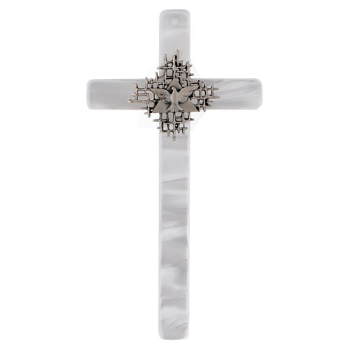 Holy Spirit cross in mother of pearl imitation 1