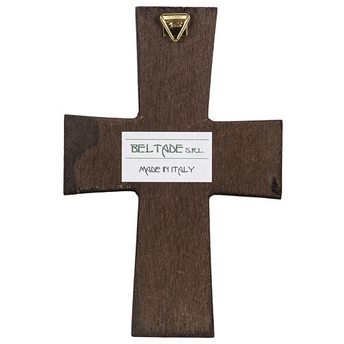 Croix bois Nativité imprimée 14x9 7