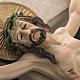 Crucifix bois 40 cm corps résine s4