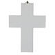 Crucifix bois blanc avec sérigraphie à suspendre 15 cm s3