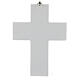 White wooden crucifix with hanging screen printing 15 cm s3