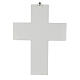 Wall crucifix with silkscreen, white wood, 8 in s3