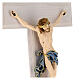 Wall crucifix of 45 in, ash and beechwood, resin body of Christ s4