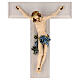 Wall crucifix of 45 in, ash and beechwood, resin body of Christ s6