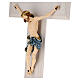 Crucifixo 115 cm madeira freixo e faia para pendurar corpo resina s2