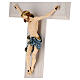 Hanging crucifix 115 cm in ash and beech wood, resin body s2