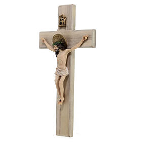Wood crucifix resin body 20x10 cm