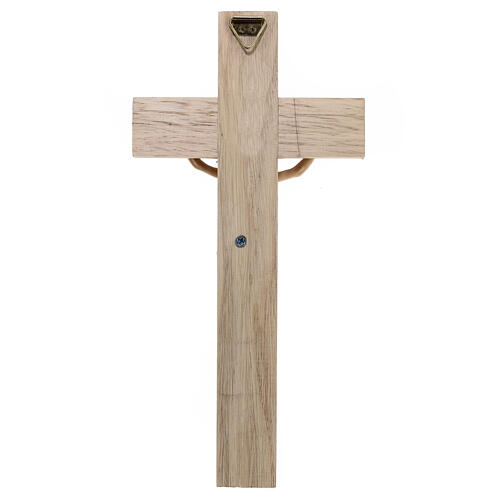 Crucifix mural résine et bois 25x15 cm 4