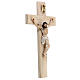 Crucifix mural résine et bois 25x15 cm s3