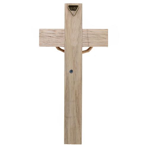 Resin and wood wall crucifix 25x15 cm 4