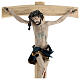 Crucifix mural en bois et résine colorée 45x25 cm s2