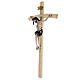 Crucifixo de parede madeira resina colorida 45x25 cm s3