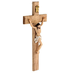 Kruzifix, Holz und Resin, koloriert, 32x15 cm