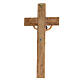 Realistic wooden resin crucifix 32x15 cm s4
