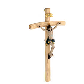 Crucifixo pequeno madeira resina realístico 20x10 cm