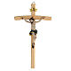 Small realistic wooden resin crucifix 20x10 cm s1