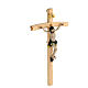 Small realistic wooden resin crucifix 20x10 cm s2