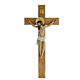 Crucifix bois résine colorée 50x25 cm s1