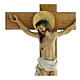 Crucifix bois résine colorée 50x25 cm s2