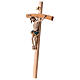 Crocifisso legno corpo resina dipinta 35 cm dettagli oro s3