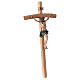 Crocifisso legno corpo resina dipinta 35 cm dettagli oro s4