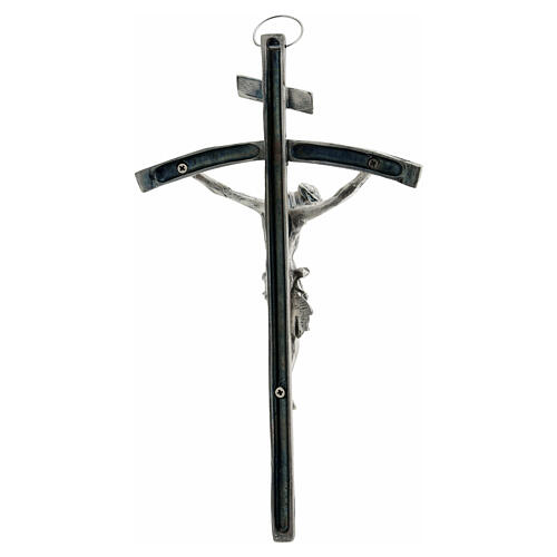 Crocefisso  Giovanni Paolo II argentato 26 cm 4