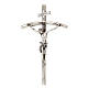 Crucifixo João Paulo II prateado 26 cm. s1