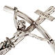 Crucifixo João Paulo II prateado 26 cm. s3