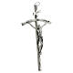 Crucifixo João Paulo II prateado 26 cm. s3