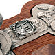 Krucyfiks z zakończeniami w kształcie koniczyny drewno i metal posrebrzany. s2