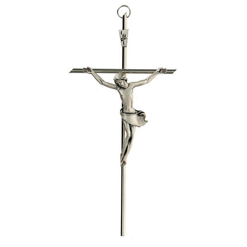 Crucifix, classic in metal with straight cross 1
