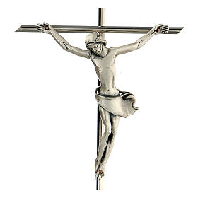 Crucifix métal, classique, croix étroite