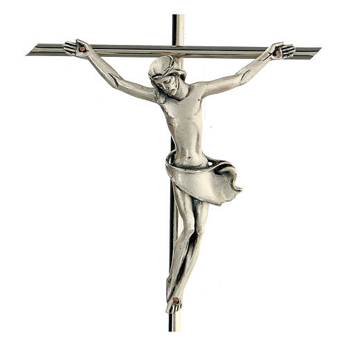 Crucifixo metal clássico cruz recta 2