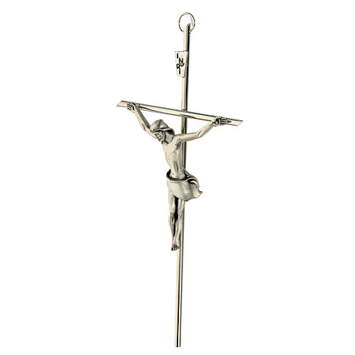 Crucifixo metal clássico cruz recta 3
