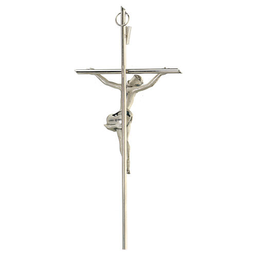 Crucifixo metal clássico cruz recta 5