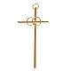 Wedding cross in golden metal with the 2 intertwined rings s1