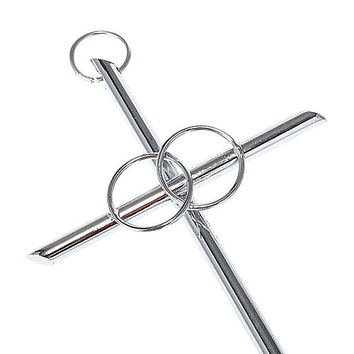 Wedding cross in silver metal 3