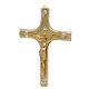 Bronze crucifix with bi-coloured decorations s3