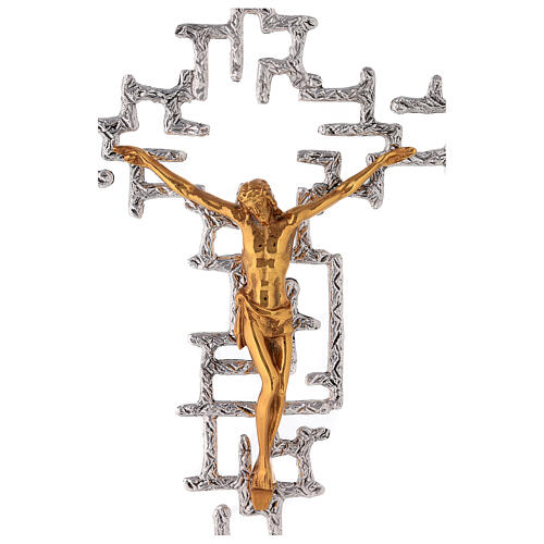 Crucifijo moderno de bronce 2