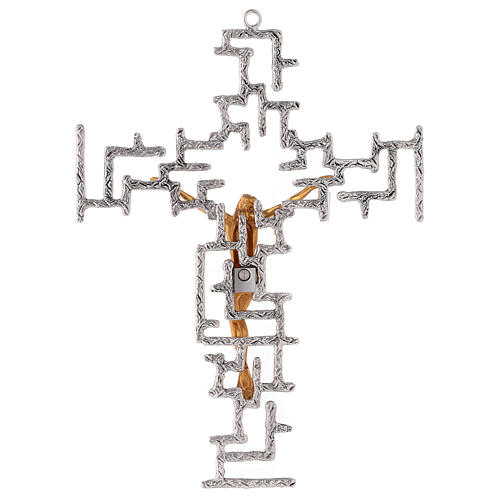 Crucifijo moderno de bronce 5